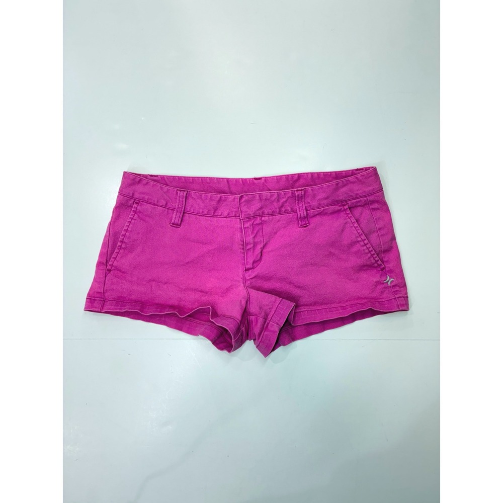Sold.   Hurley Womens Low Rise Chino Shorts Hot Pink Size 7 Summer Surf